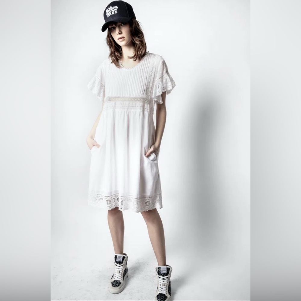 NWT ZADIG & VOLTAIRE Roll Coton Dress